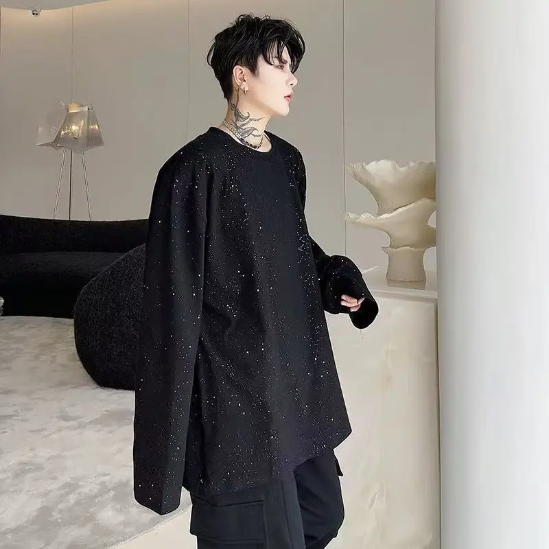 Streetwear Brand Aesthetic - ファッション黒ゆったり男性プルオーバーハイブランドスウェットシャツ 90 年代ヴィンテージトレンド 2025 Tシャツ Xxl