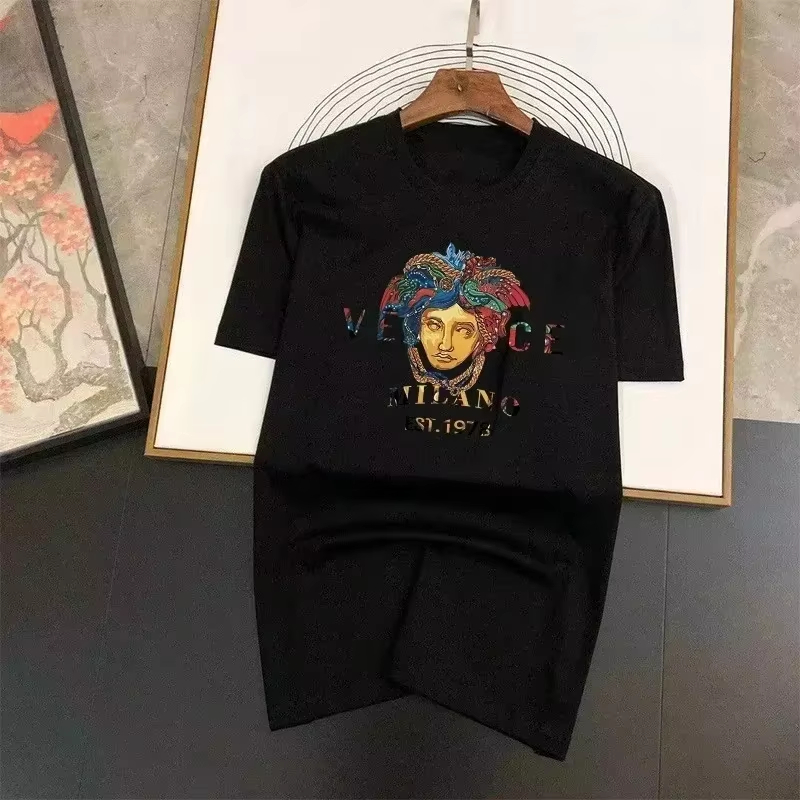 Streetwear Brand Aesthetic - 古典的な神話美学メデューサプレミアムファッション高級ブランド Tシャツコットングラフィック Tシャツ男性女性夏ストリートウェア