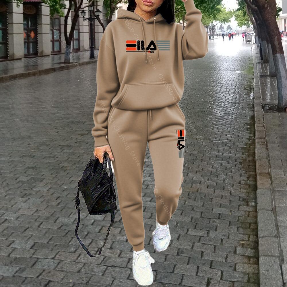 Streetwear Brand Aesthetic - レディース服 秋冬 パーカー パンツ ファッション 高品質