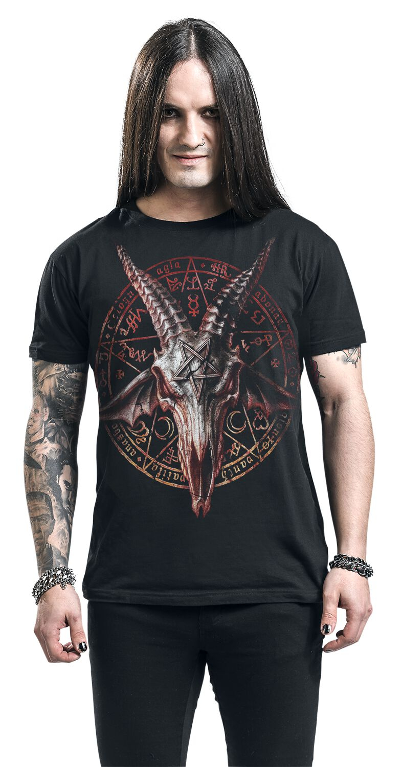 Gothic Streetwear Brand - 悪魔の山羊ダークゴシックブランド Tシャツコットングラフィック Tシャツ男性女性夏ストリートウェア