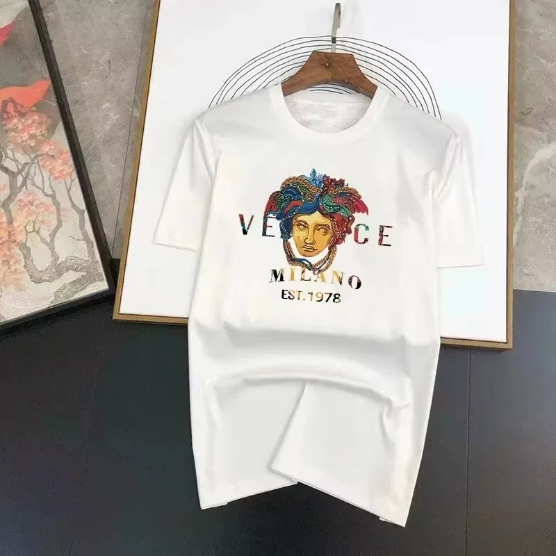 Streetwear Brand Aesthetic - ホワイトクラシック神話美学メデューサプレミアムファッション高級ブランド Tシャツコットングラフィック Tシャツ男性女性夏ストリートウェア