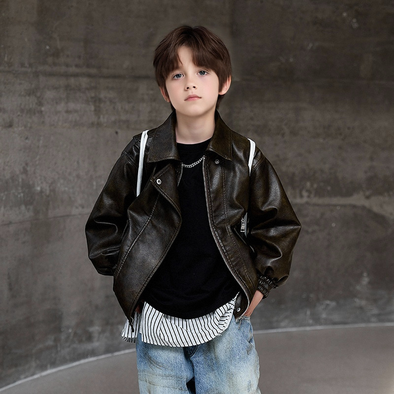 男の子ダークグリーン防水防風コート 2-12Y 子供ブラック - Streetwear Brand Photography のレビューと価格
