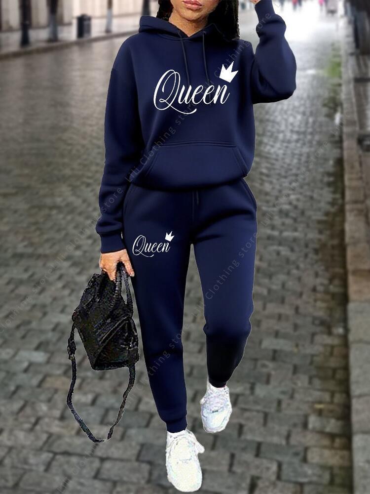 トラックスーツ女性服秋冬パーカーパンツファッション高品質美的 - Streetwear Brand Aesthetic のレビューと価格