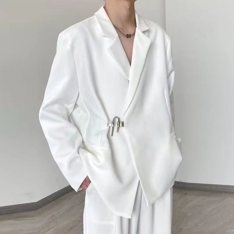 メンズホワイトカジュアルブレザーセット秋デザイナースタイルニ - Streetwear Brand Aesthetic のレビューと価格