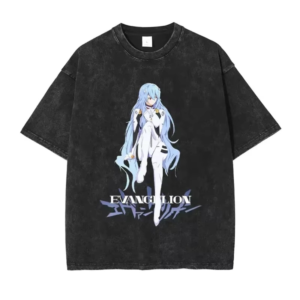 特大メンズ Tシャツ服 EVA アニメストリートブランドヴィ - Women Streetwear Brand のレビューと価格