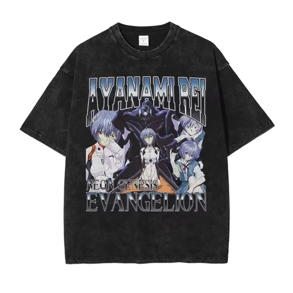 特大メンズ Tシャツ服 EVA アニメストリートブランドヴィ - Women Streetwear Brand のレビューと価格