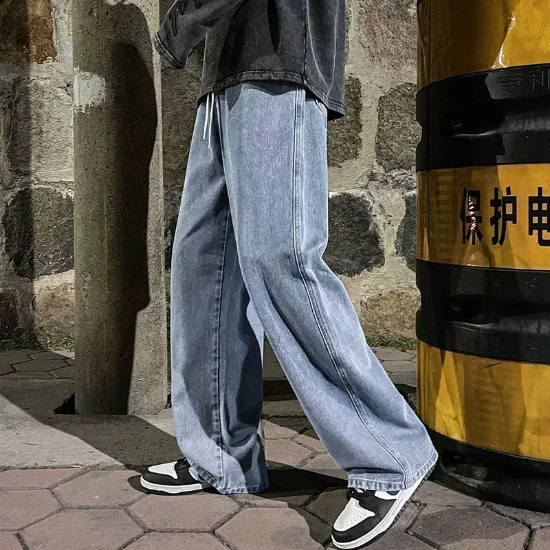 新しいストリートウェアルーズジーンズ男性韓国スタイルファッシ - Streetwear Clothing Brands のレビューと価格
