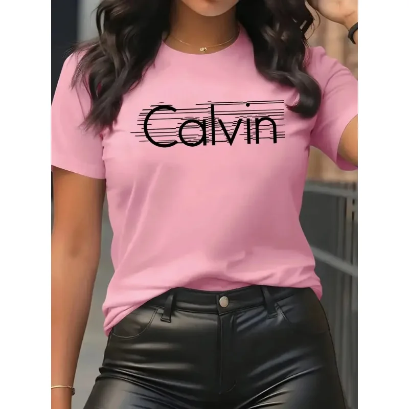 カルバン レディース Tシャツ レジャー ファッション 半袖 - Women Streetwear Brand のレビューと価格