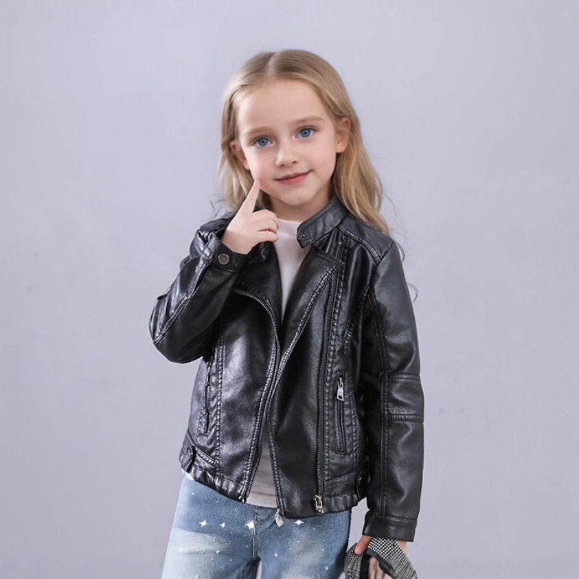 子供防水防風コート 2-12Y 新年女の子黒ロックオートバイ - Streetwear Brand Photography のレビューと価格