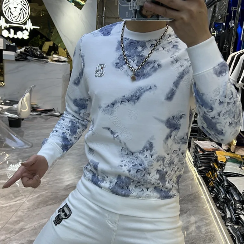 メンズ原宿ファッションラグジュアリースウェットシャツ,プリン - Streetwear Brand Aesthetic のレビューと価格