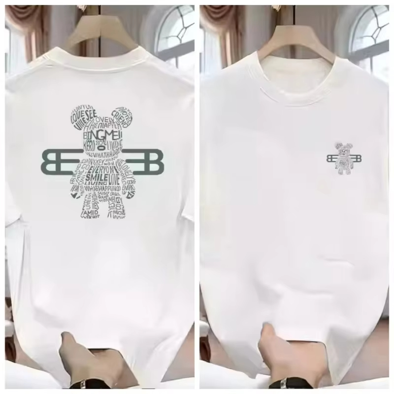 100％純綿メンズ高級ブランドレタープリントTシャツ、半袖T - Streetwear Clothing Brands のレビューと価格